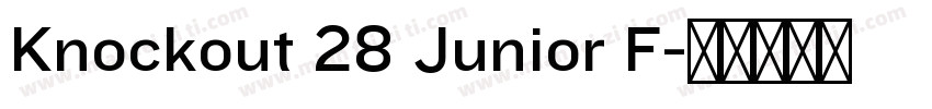 Knockout 28 Junior F字体转换